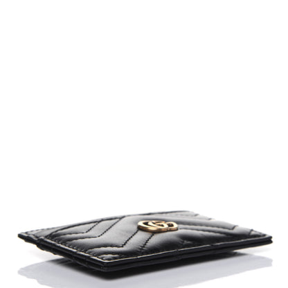 Gucci Calfskin Matelasse GG Marmont Card Holder Black 4 of 9