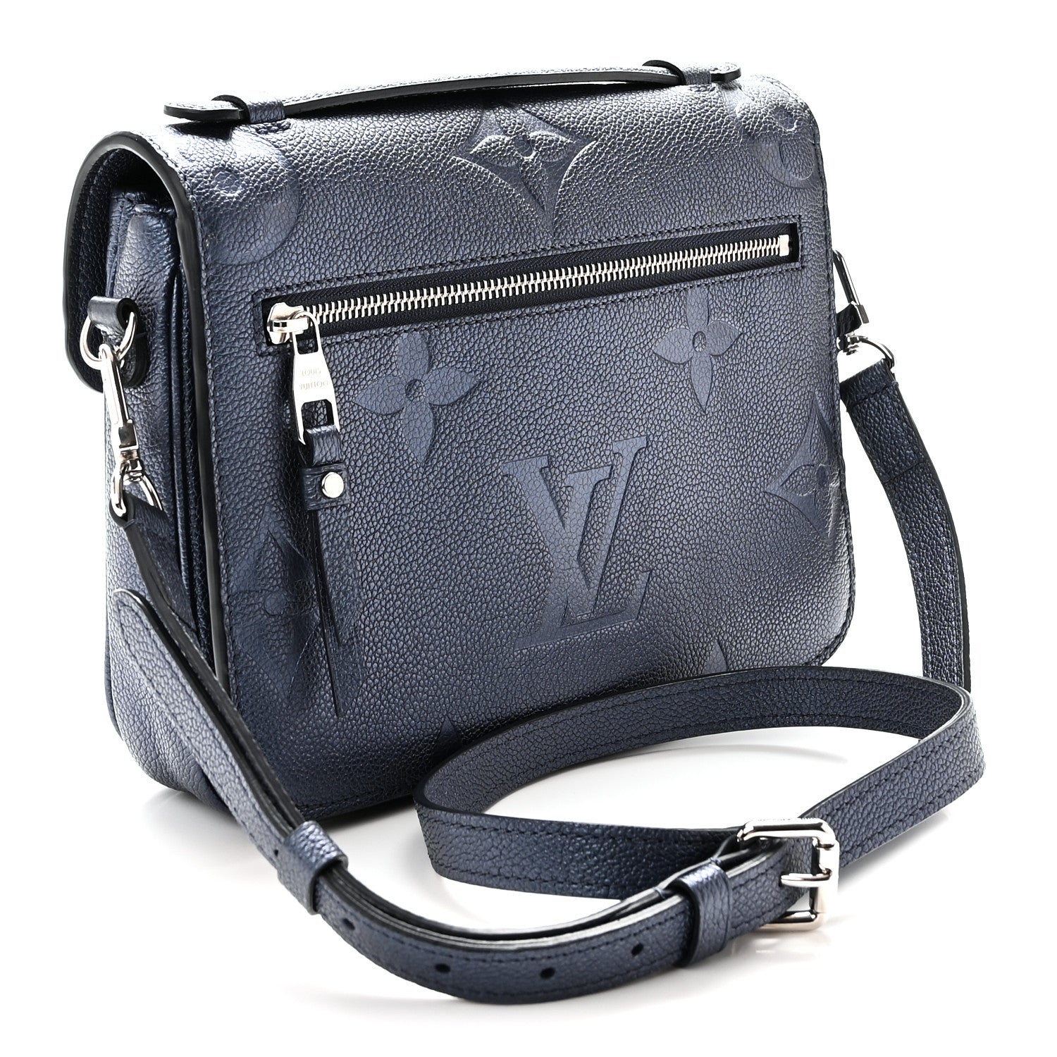 Louis Vuitton Metallic Empreinte Monogram Giant Pochette Metis Navy Nacre 3 of 9