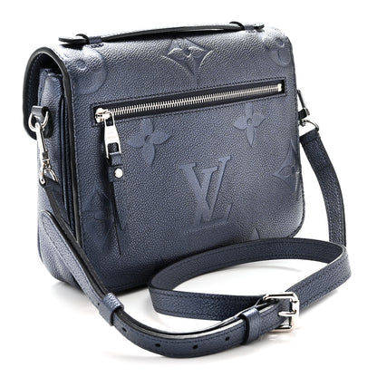 Louis Vuitton Metallic Empreinte Monogram Giant Pochette Metis Navy Nacre 3 of 9