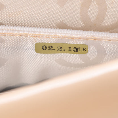Chanel Patent Chocolate Bar East West Tote White 8 of 27