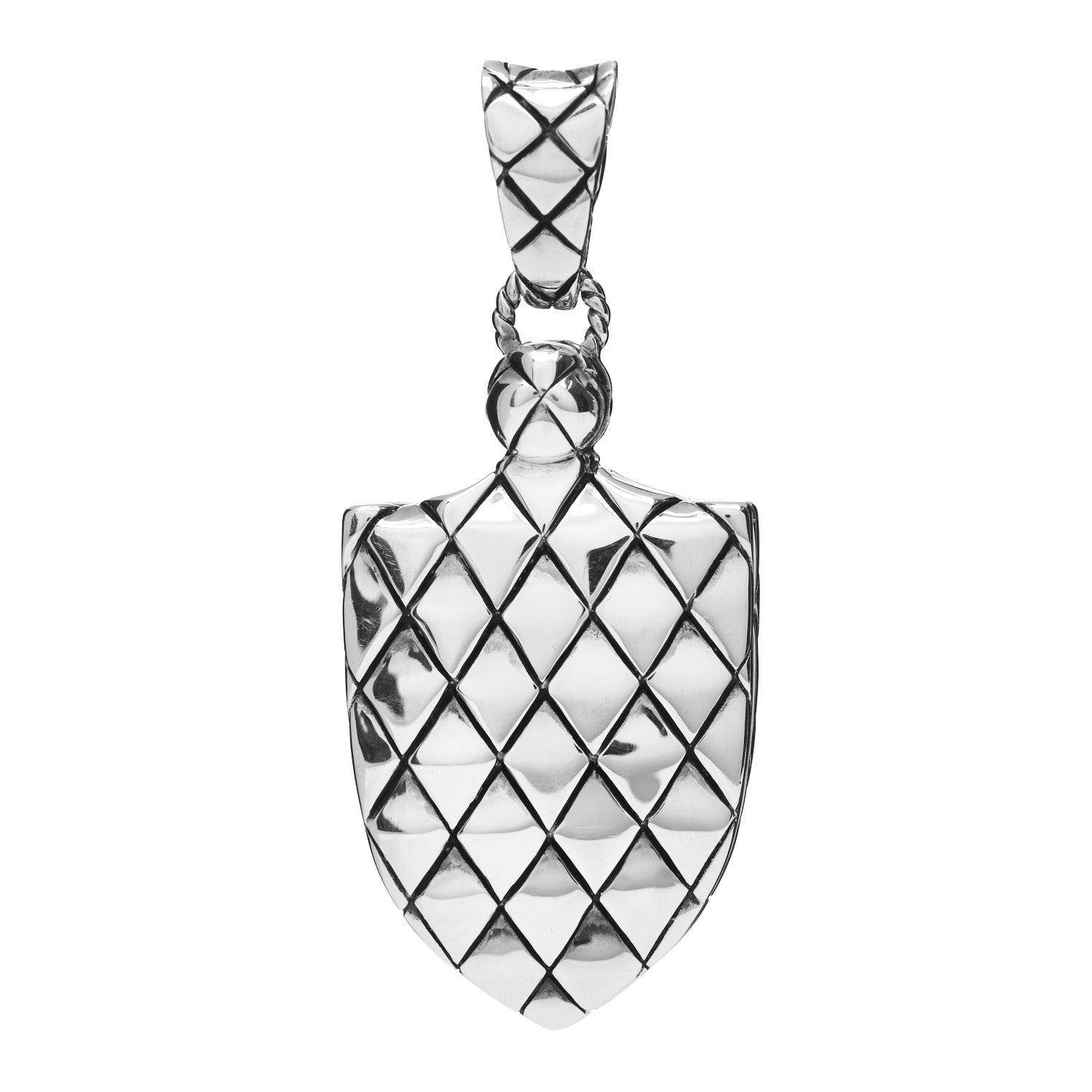 John Hardy Sterling Silver Naga Shield Enhancer Pendant 1 of 3