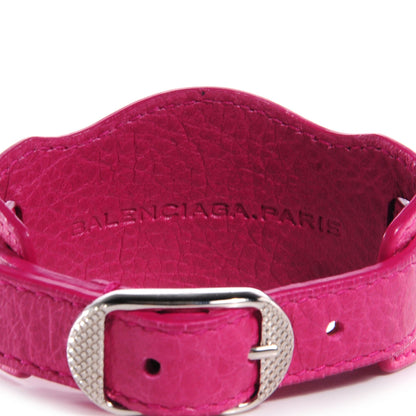 Balenciaga Agneau Arena Giant 12 Silver Hardware Bracelet Cyclamen 4 of 7