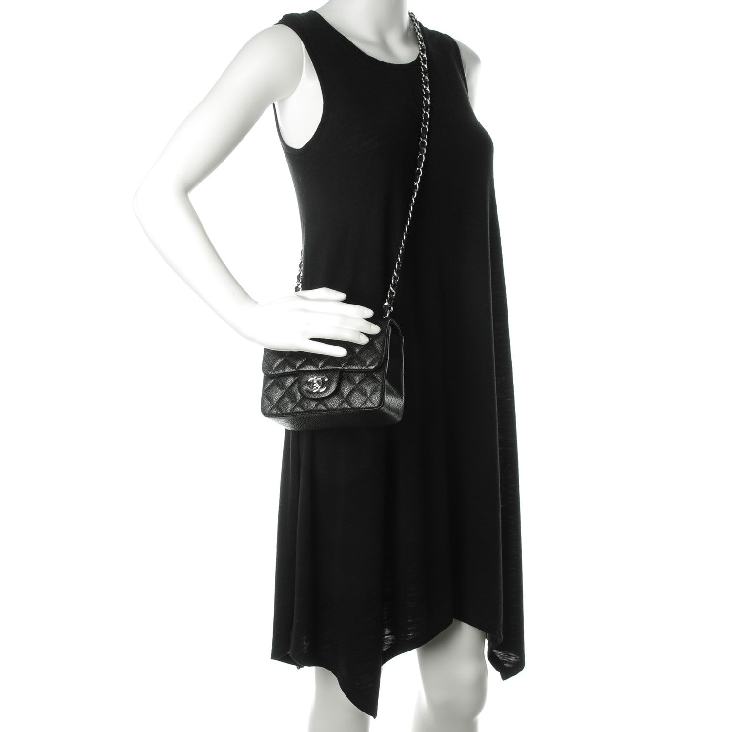 Chanel Caviar Quilted Mini Square Flap Black 2 of 8