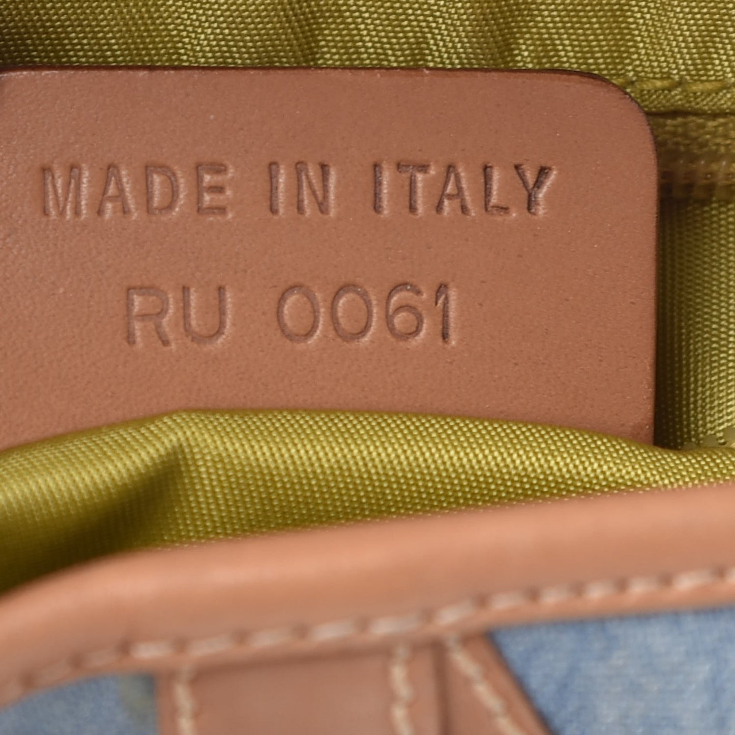 Denim Calfskin Saddle Bag Blue