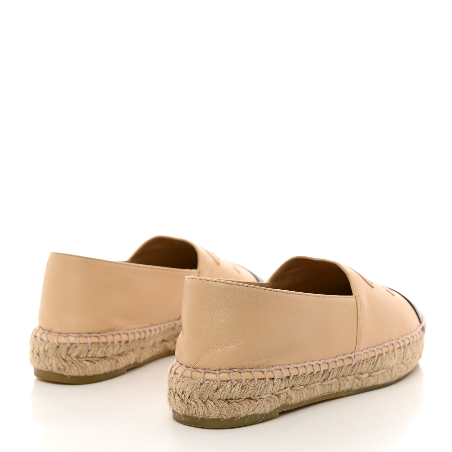 Lambskin CC Espadrilles 37 Beige Black
