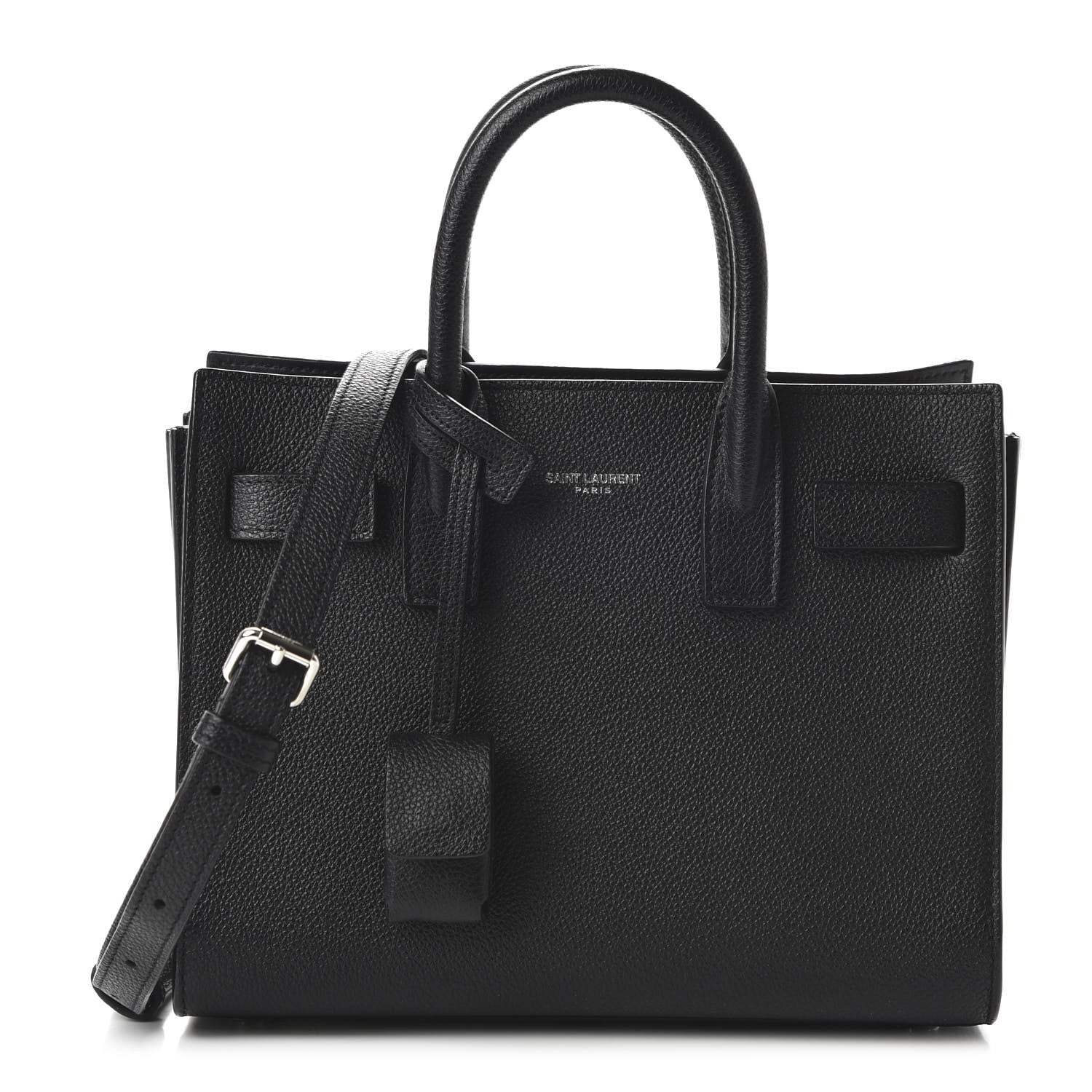 Saint Laurent Grained Calfskin Nano Sac De Jour Black 1 of 10