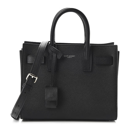 Saint Laurent Grained Calfskin Nano Sac De Jour Black 1 of 10