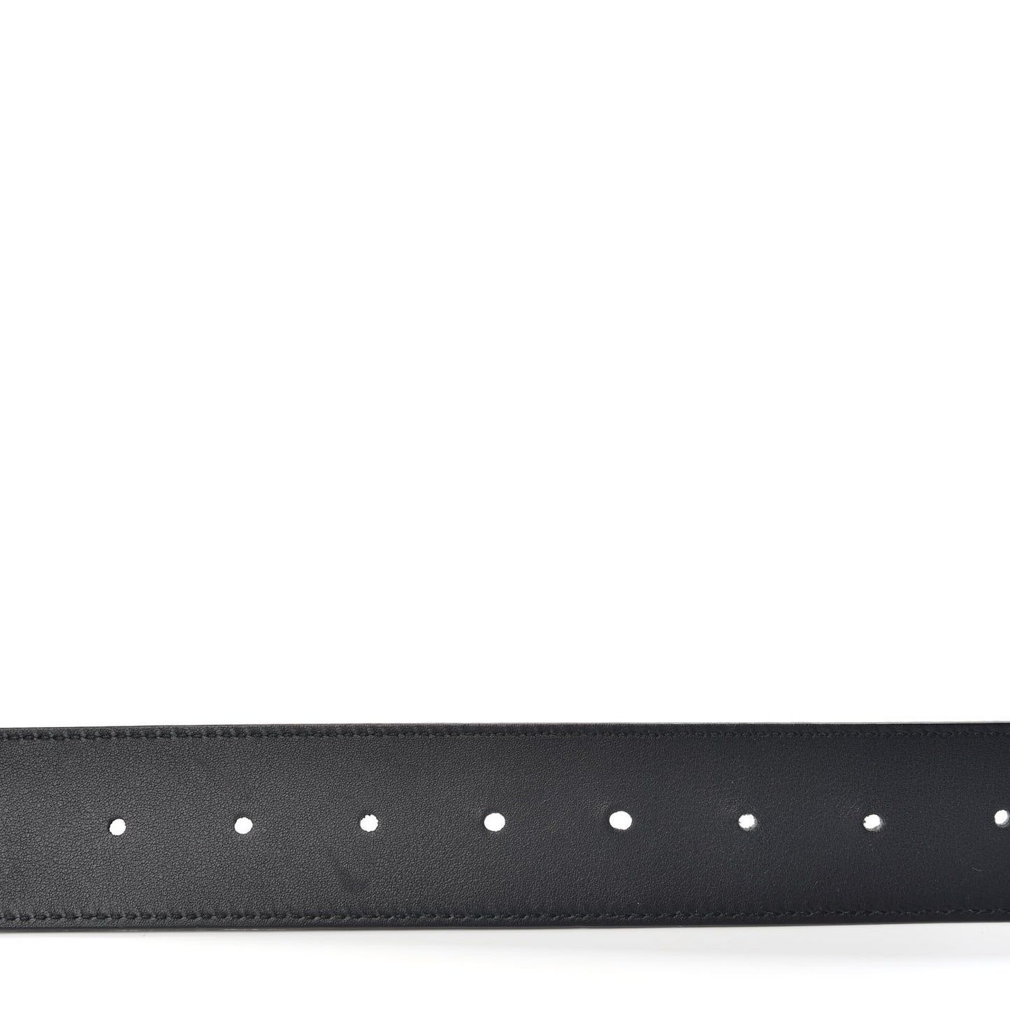 Moon Calfskin Pearl Double G 40mm Belt 90 36 Black Cream
