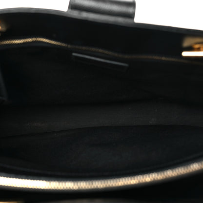 Saint Laurent Grain De Poudre Matelasse Chevron Monogram Shopping Bag Black 5 of 13