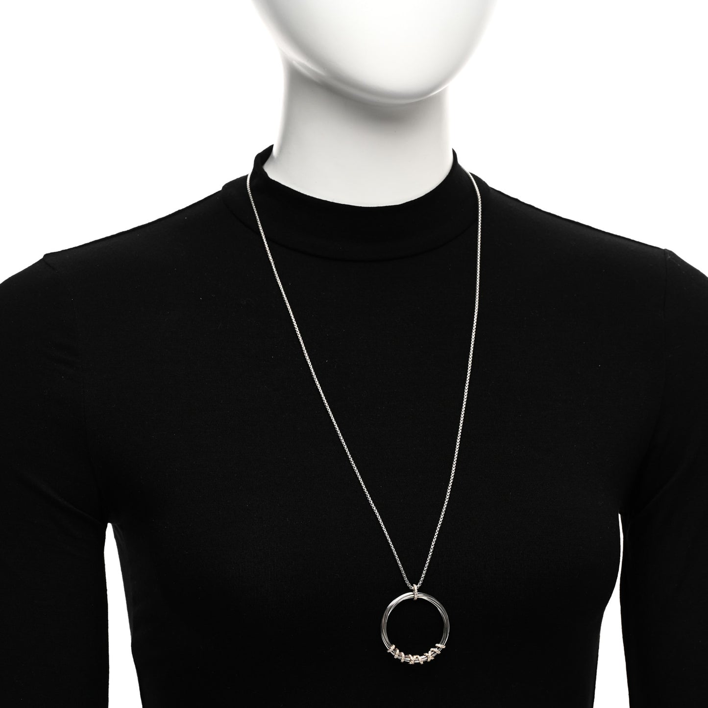 Sterling Silver 18K Yellow Gold Diamond Helena Necklace