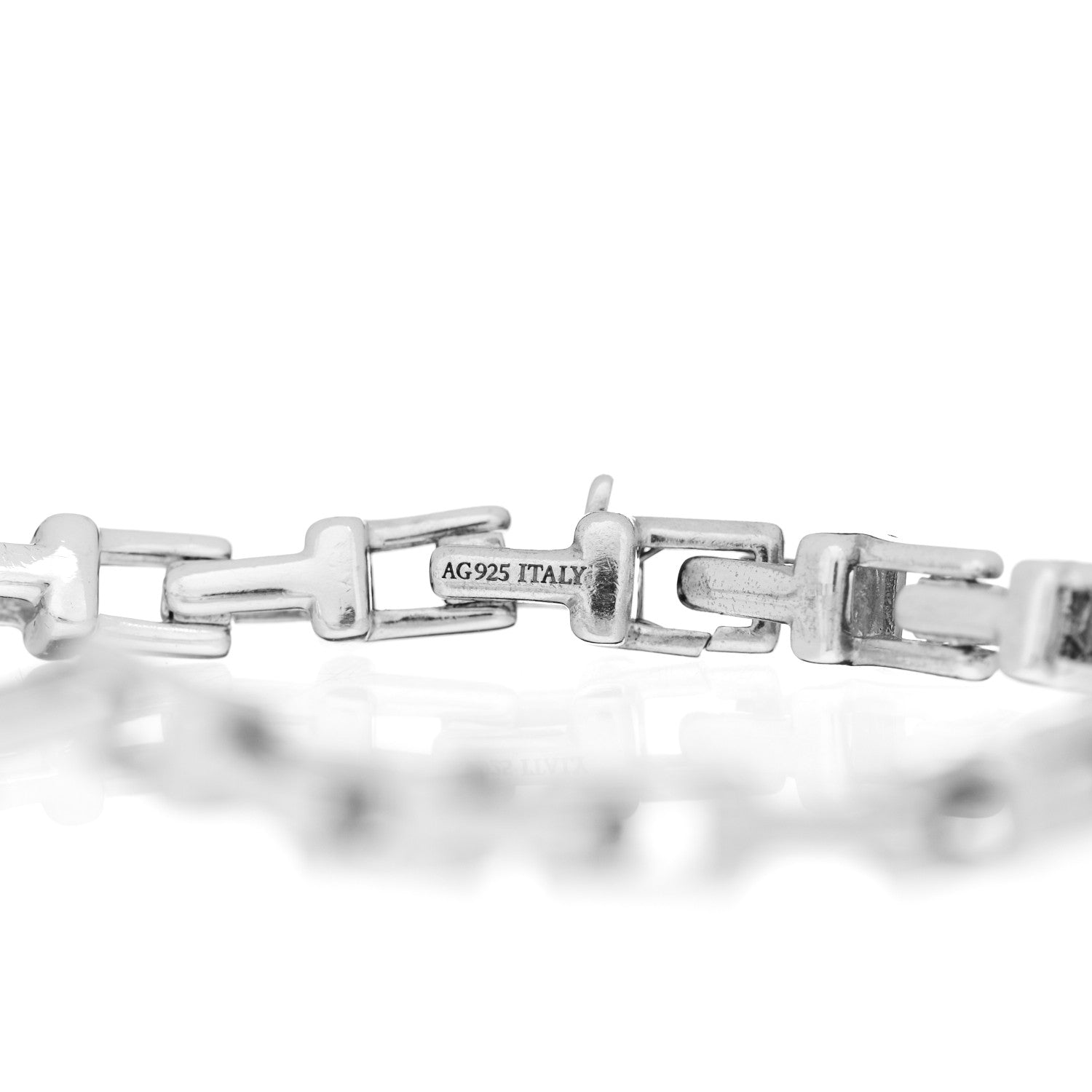 Tiffany Sterling Silver Narrow T Chain Bracelet 4 of 5