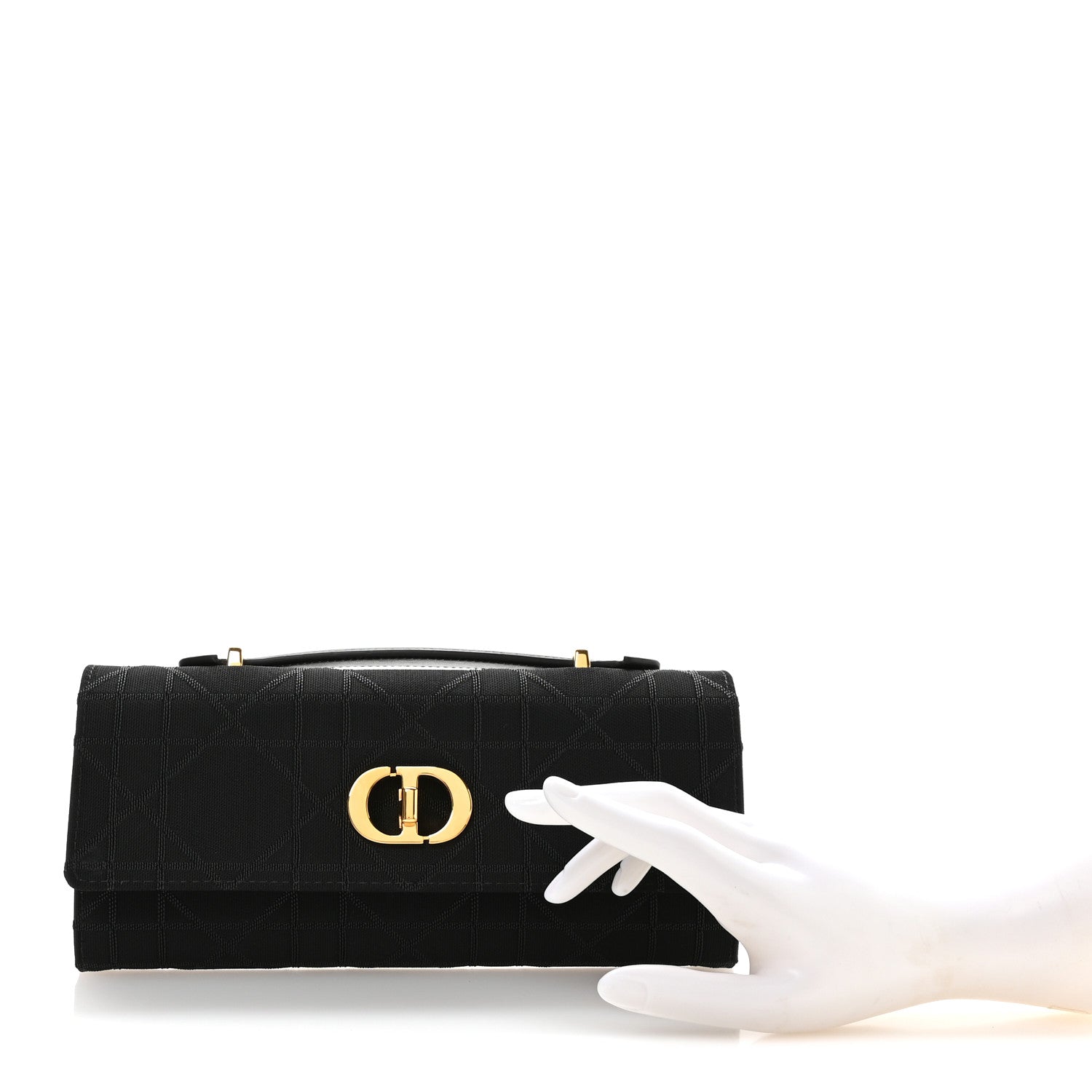 Christian Dior Technical Fabric Macrocannage Miss Caro Top Handle