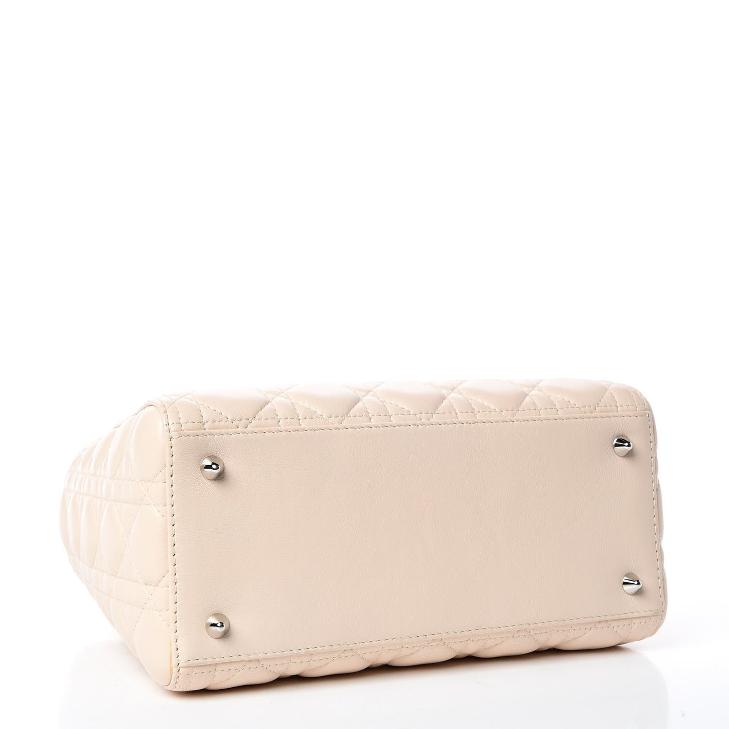Lambskin Cannage Medium Lady Dior Light Beige