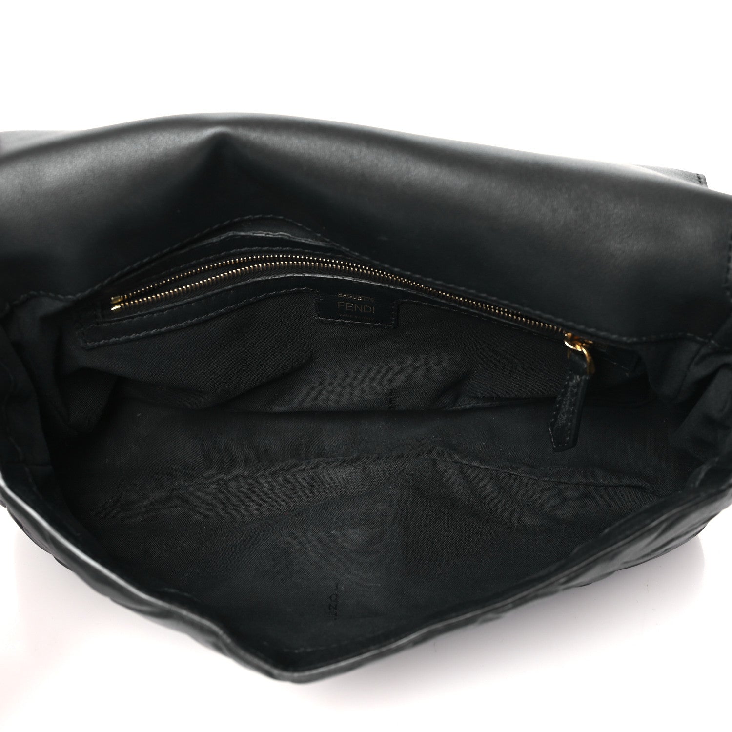 Fendi Nappa FF 1974 Embossed Baguette Black 5 of 13