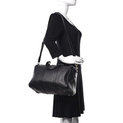 Gucci Calfskin Microguccissima Trim Medium Boston Black 2 of 9