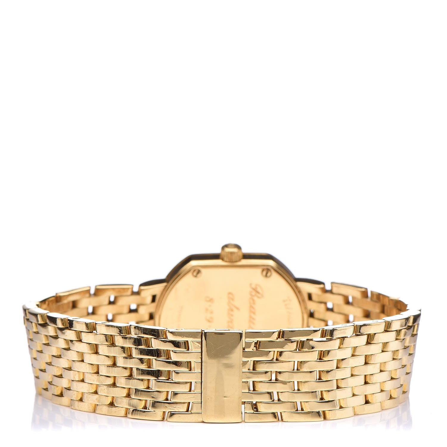 Tiffany 18K Yellow Gold Diamond Bezel 21mm Resonator Quartz Watch 4 of 5