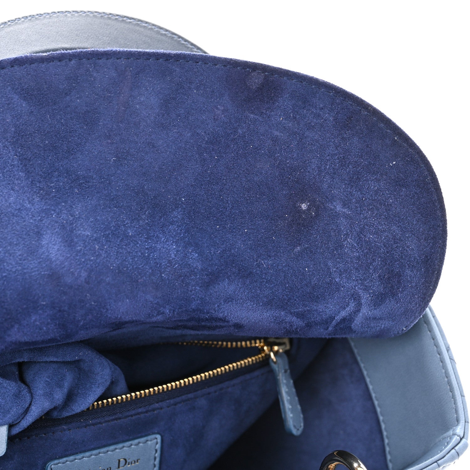 Christian Dior Lambskin Cannage Gradient Medium Lady Dior Blue 11 of 11