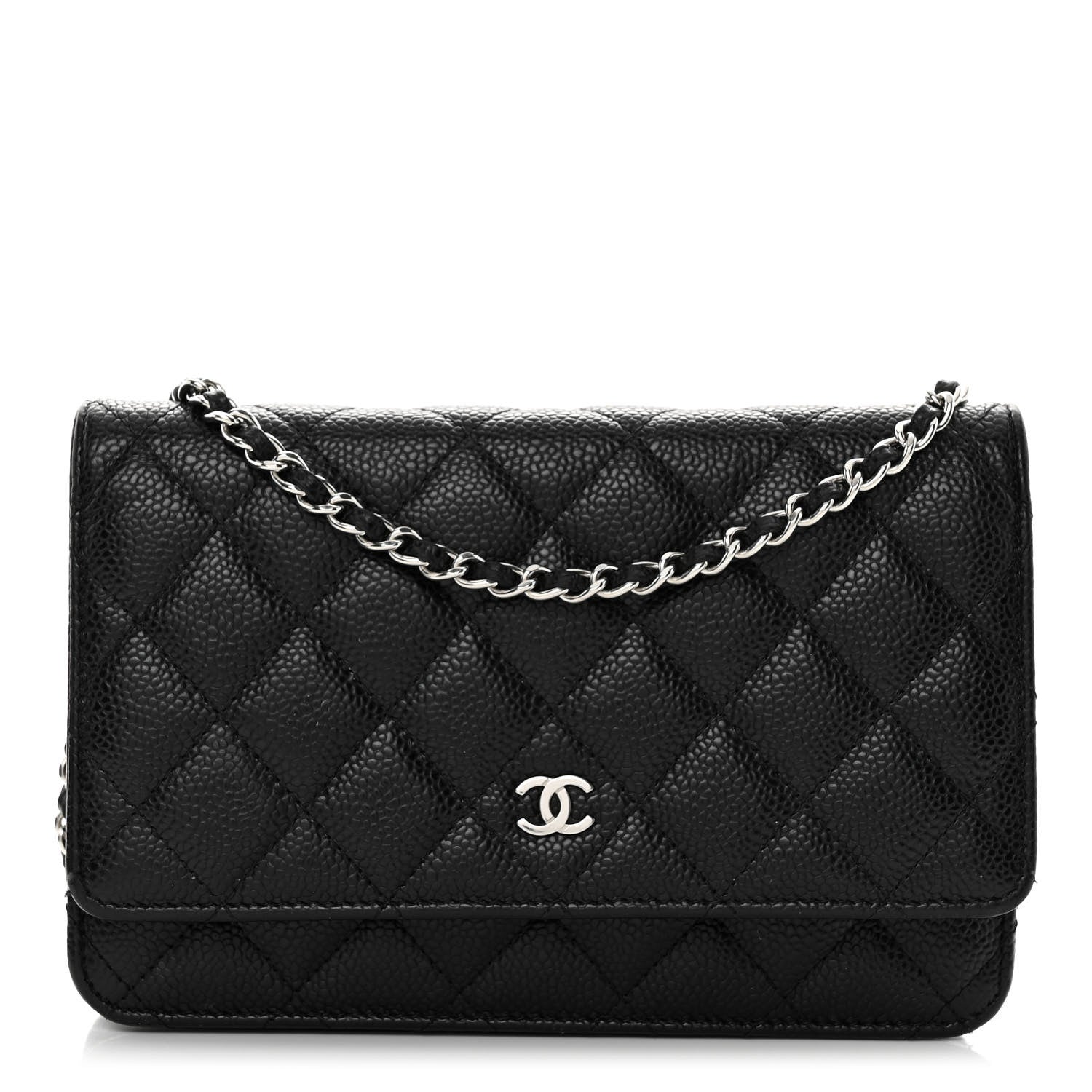 Chanel Caviar Quilted Wallet on Chain WOC Black 1 of 12