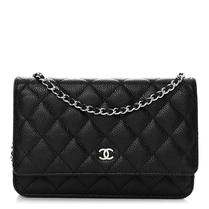 Chanel Caviar Quilted Wallet on Chain WOC Black 1 of 12
