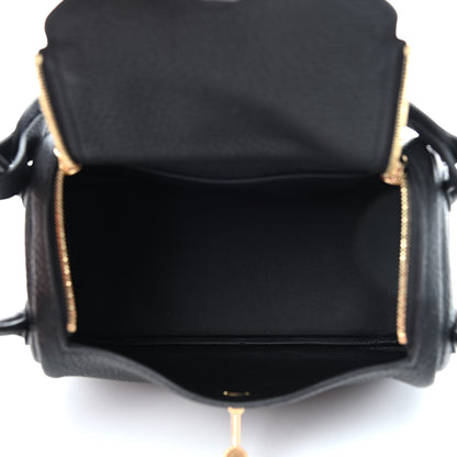 Hermes Taurillon Clemence Mini Lindy 20 Black 4 of 4