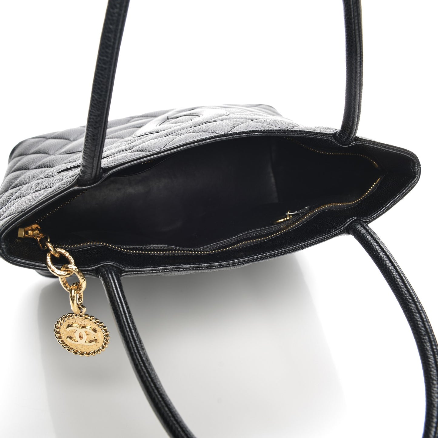 Caviar Medallion Tote Black