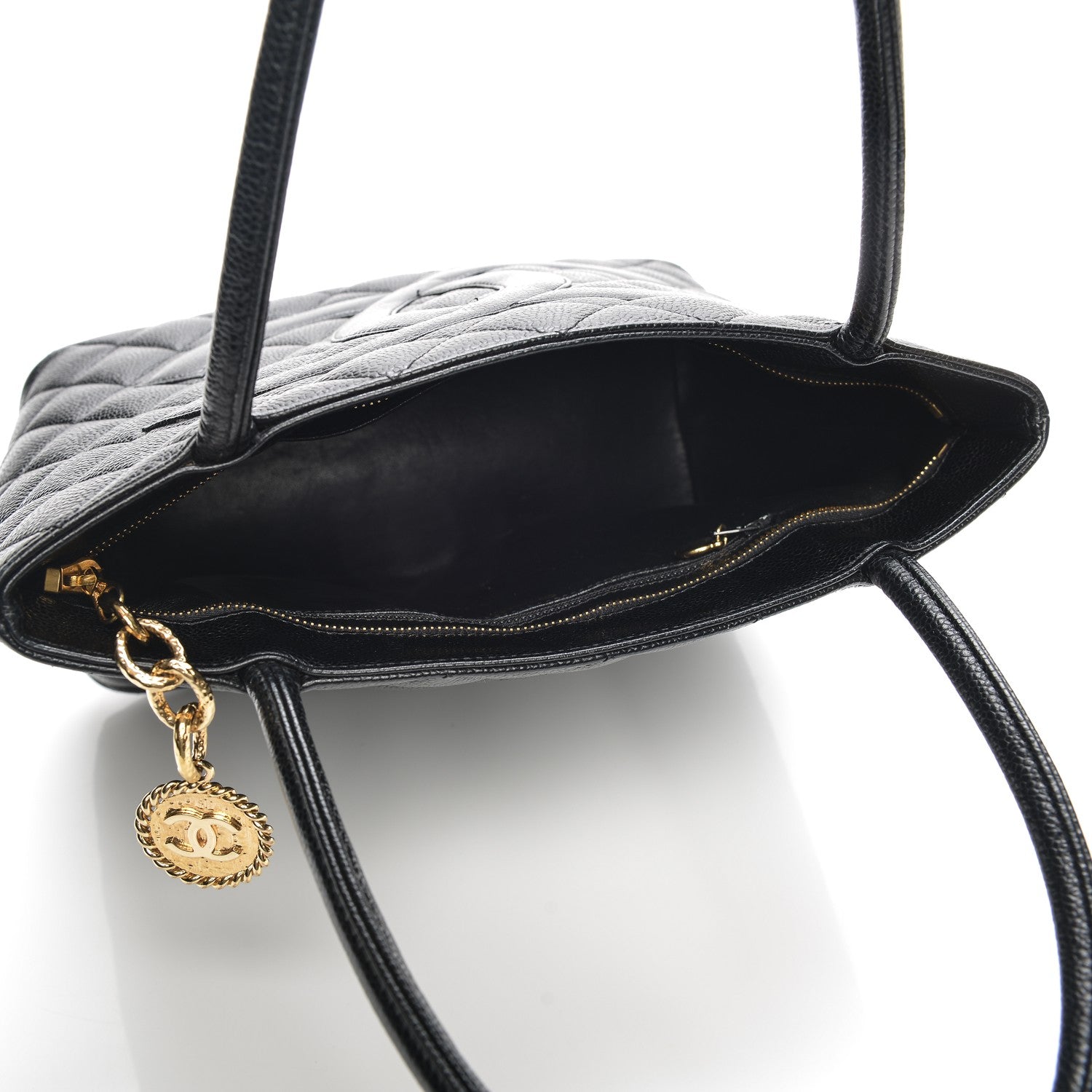 Chanel Caviar Medallion Tote Black 5 of 9