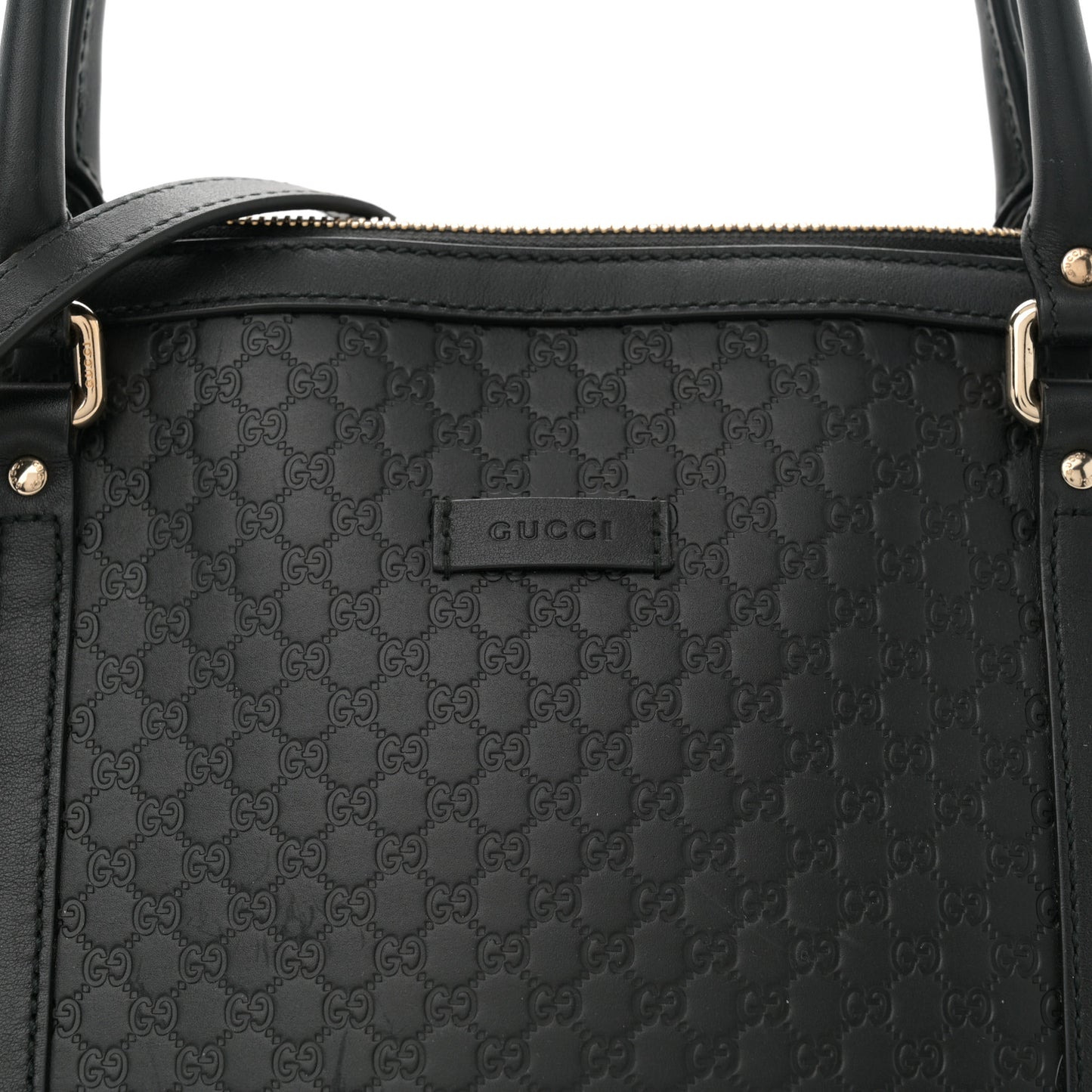 Soft Microguccissima Large Dome Satchel Black