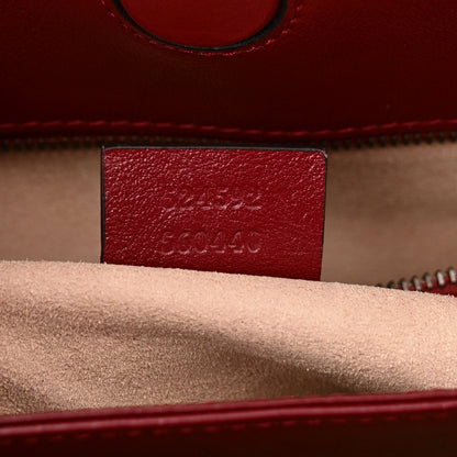 Gucci Azalea Calfskin Matelasse Heart Medium GG Marmont Slim Shoulder Bag Romantic Cerise 7 of 10