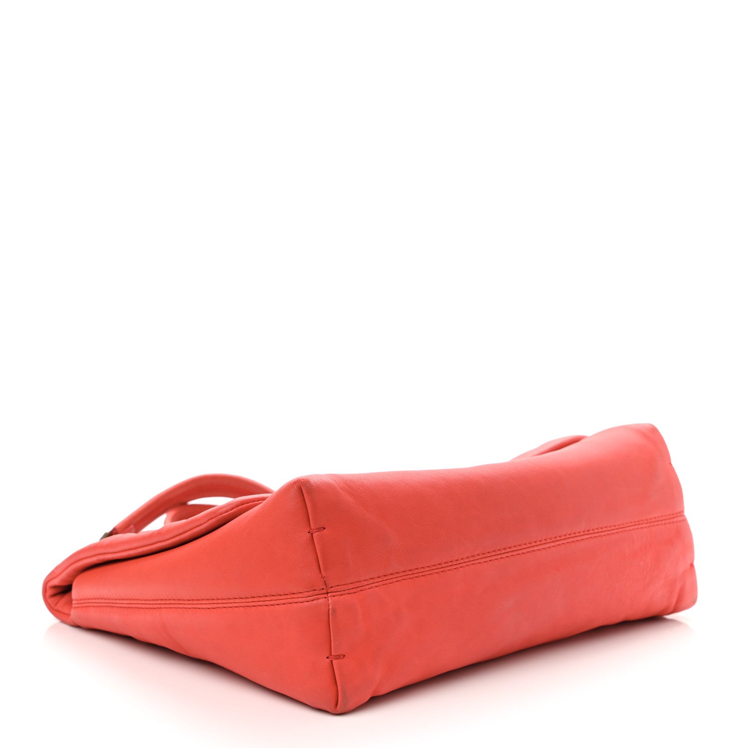 Lanvin Quilted Lambskin Happy Medium Shoulder Bag Coquelicot Orange 3 of 15