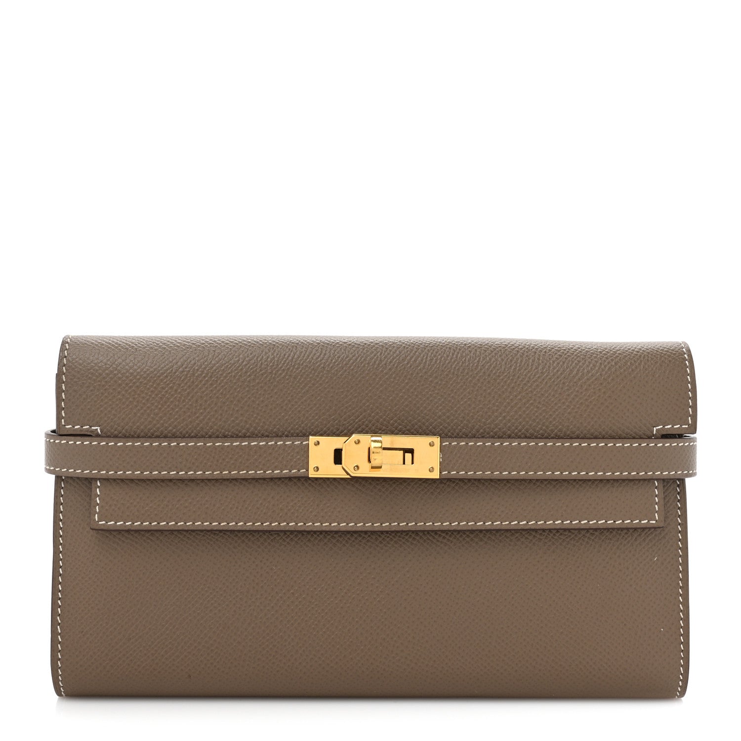 Hermes Epsom Kelly Longue Wallet Etoupe 1 of 11