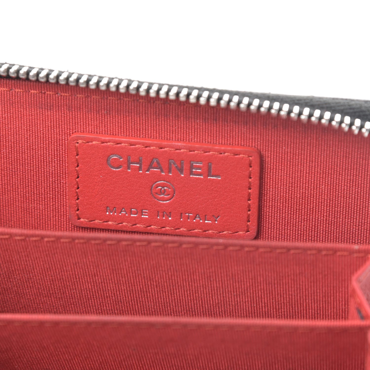 Chanel Lambskin Quilted Data Center Zip Around Coin Purse Wallet Black 6 of 9