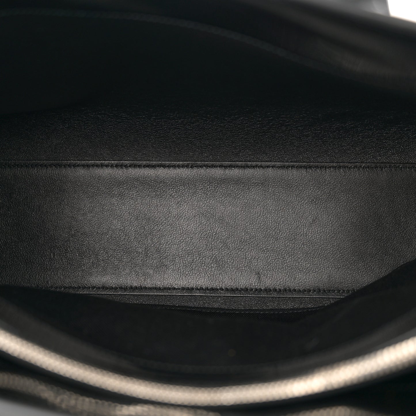 Patent Calfskin Large Thin Sac De Jour Black