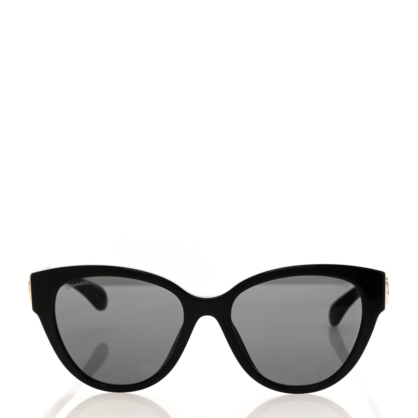 Acetate Enamel Heart Butterfly Sunglasses 5477-A Black