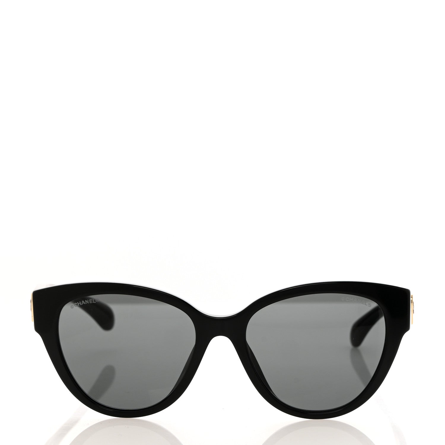 Chanel Acetate Enamel Heart Butterfly Sunglasses 5477-A Black 2 of 7
