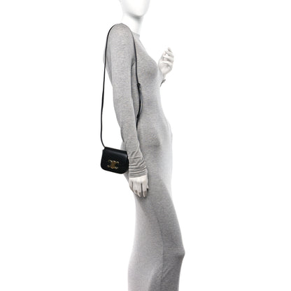 Celine Shiny Calfskin Mini Triomphe Black 2 of 9