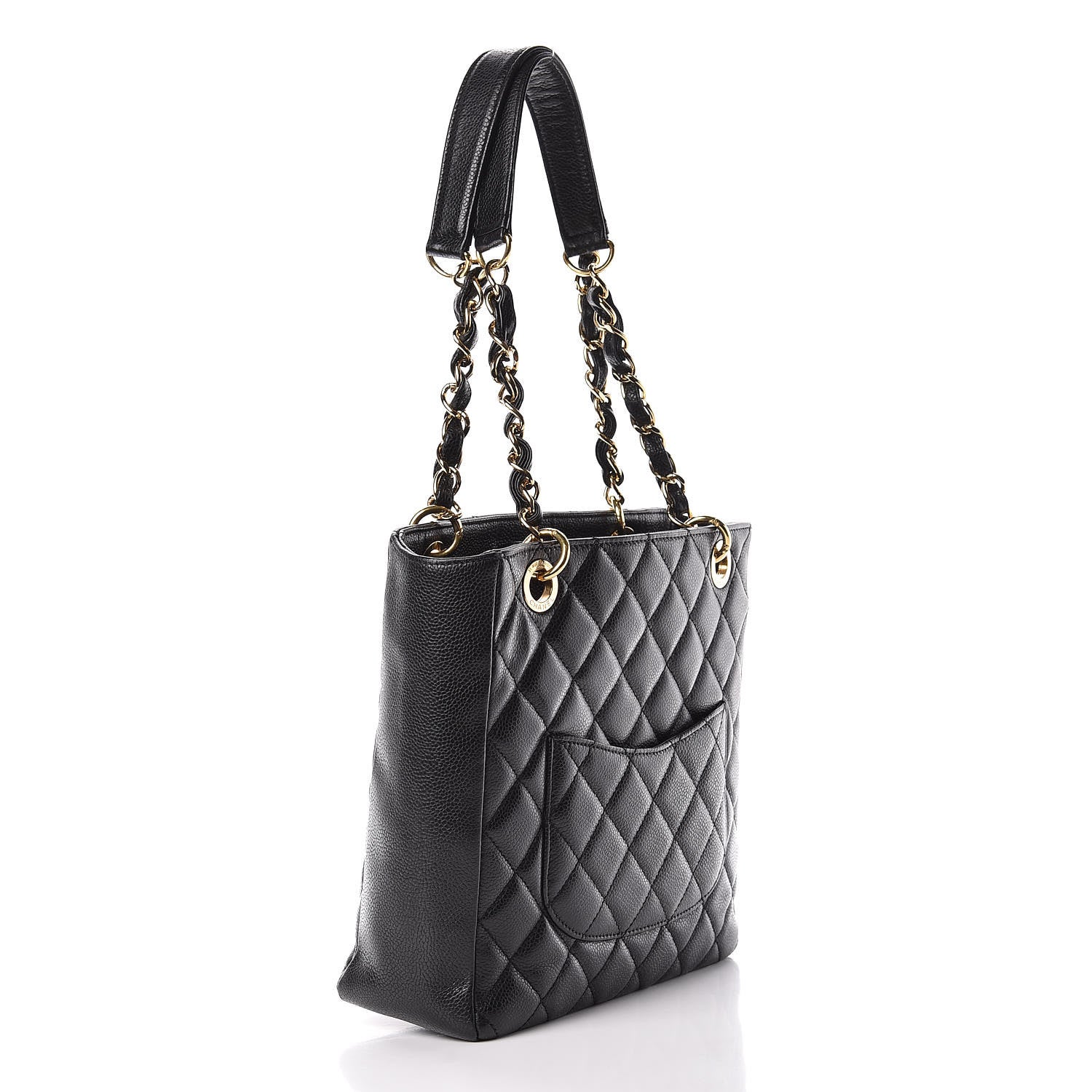 Chanel Caviar Quilted Petit Shopping Tote PST Black 3 of 13