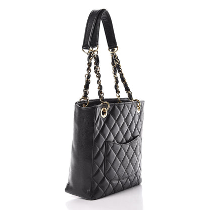 Chanel Caviar Quilted Petit Shopping Tote PST Black 3 of 13