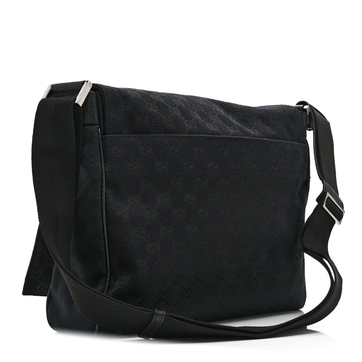 Monogram Small Flap Messenger Bag Black