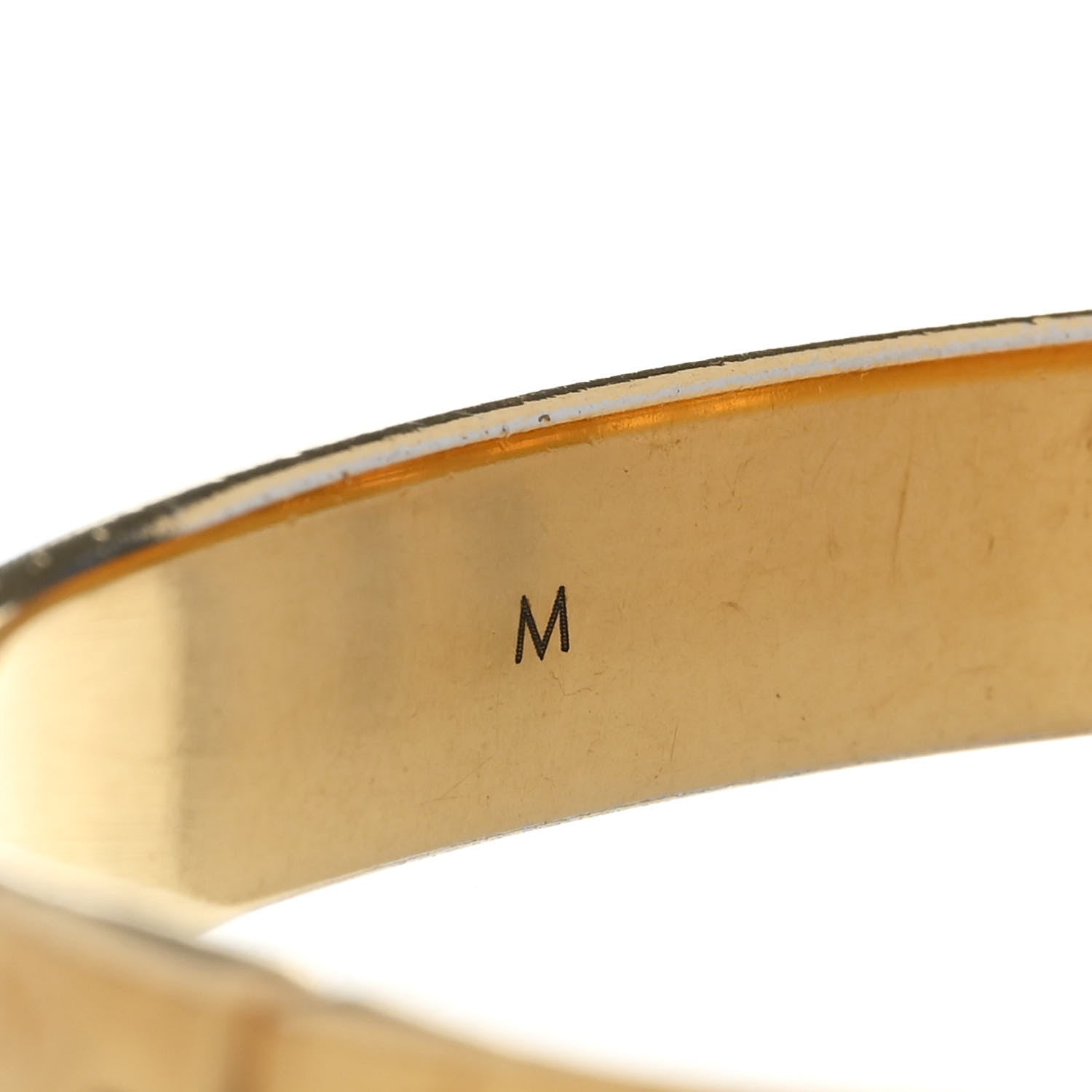 Louis Vuitton Brass Monogram Nanogram Cuff M Gold 6 of 6