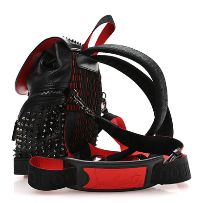 Christian Louboutin Calfskin Spiked Small Explorafunk Backpack Black 2 of 9