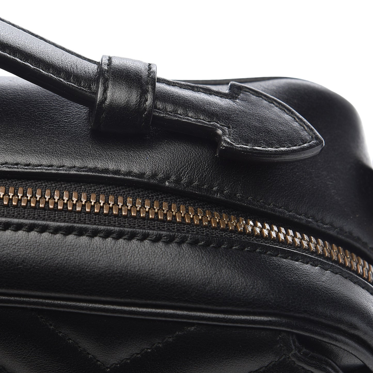 Calfskin Matelasse Sylvie Web Small GG Marmont Top Handle Shoulder Bag Black