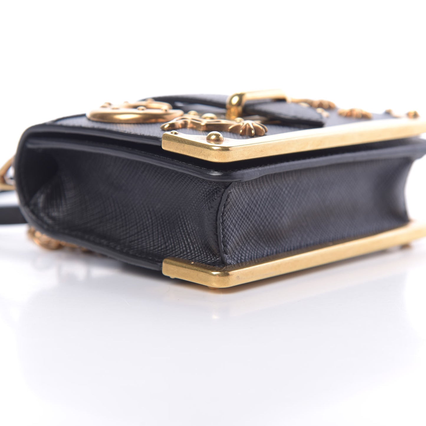 Saffiano Astrology Mini Cahier Bag Black