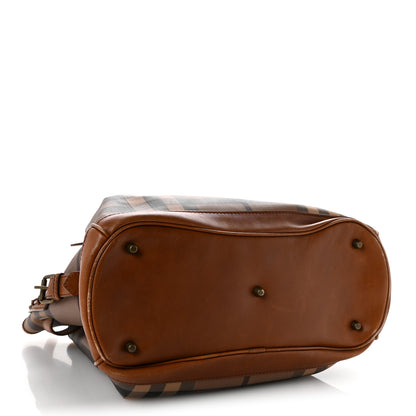 Burberry Smoked Check Medium Walden Belted Hobo Brown 4 of 17
