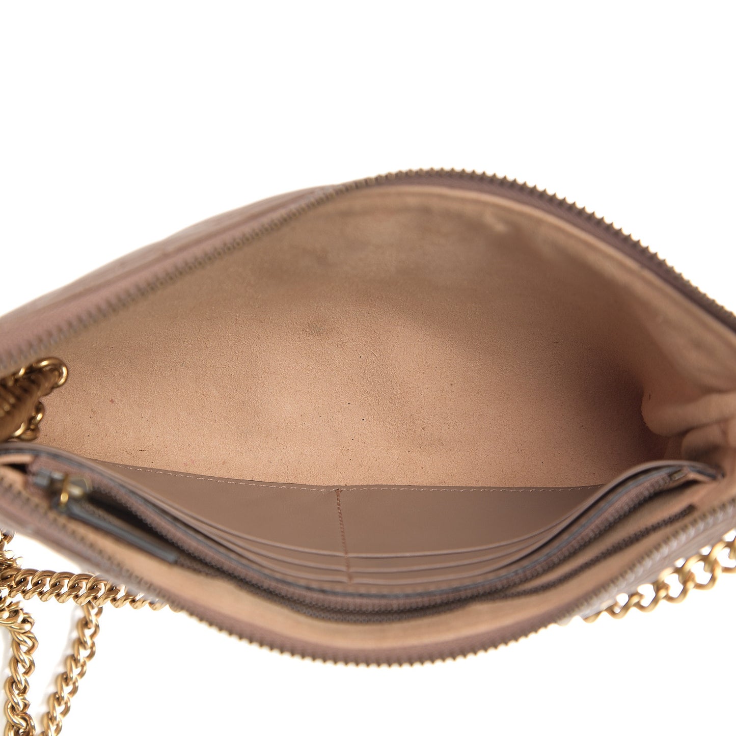 Calfskin Matelasse Mini GG Marmont Chain Bag Porcelain Rose