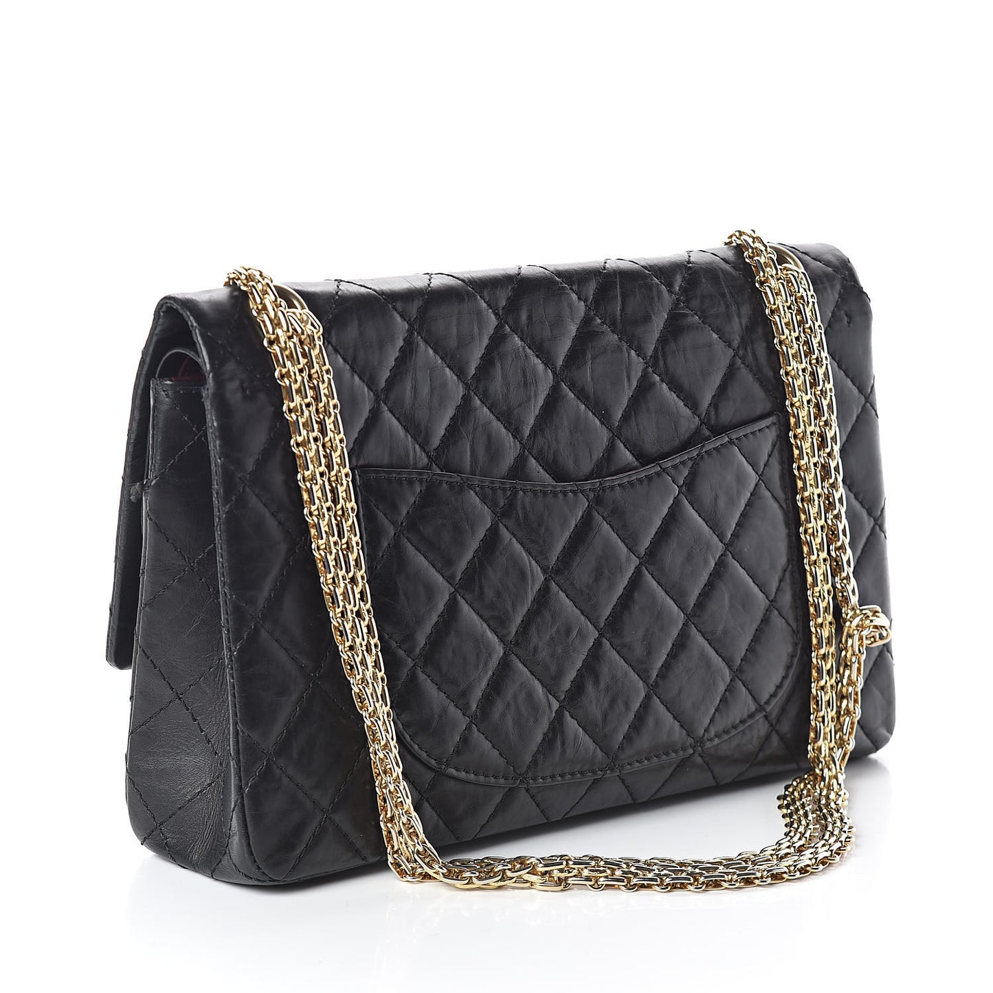 Aged Calfskin Quilted 50th Anniversary 2.55 Reissue 226 Flap Black