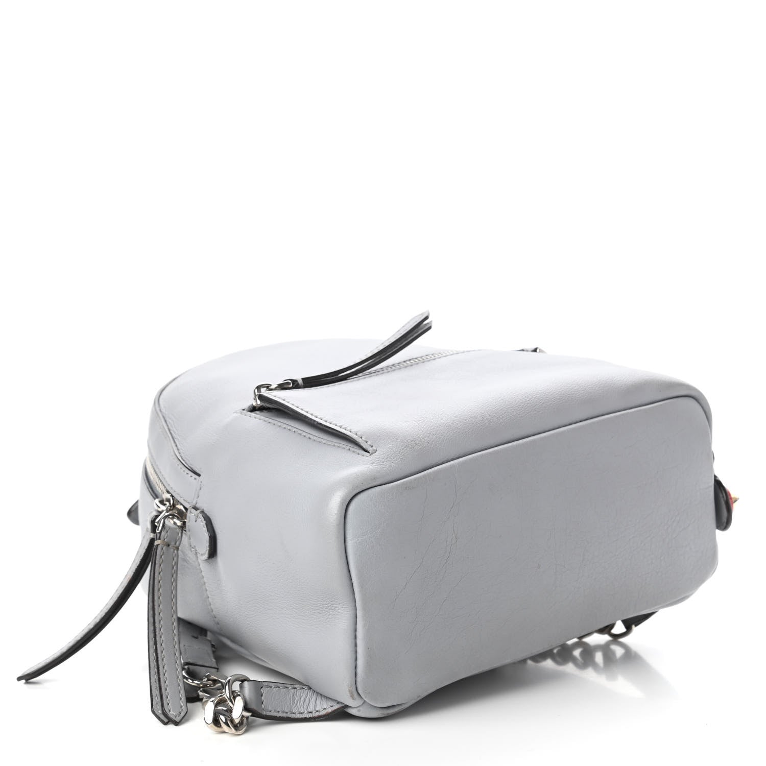 Fendi Vitello Dolce Studded Croc Tail Mini Backpack Grey 4 of 13