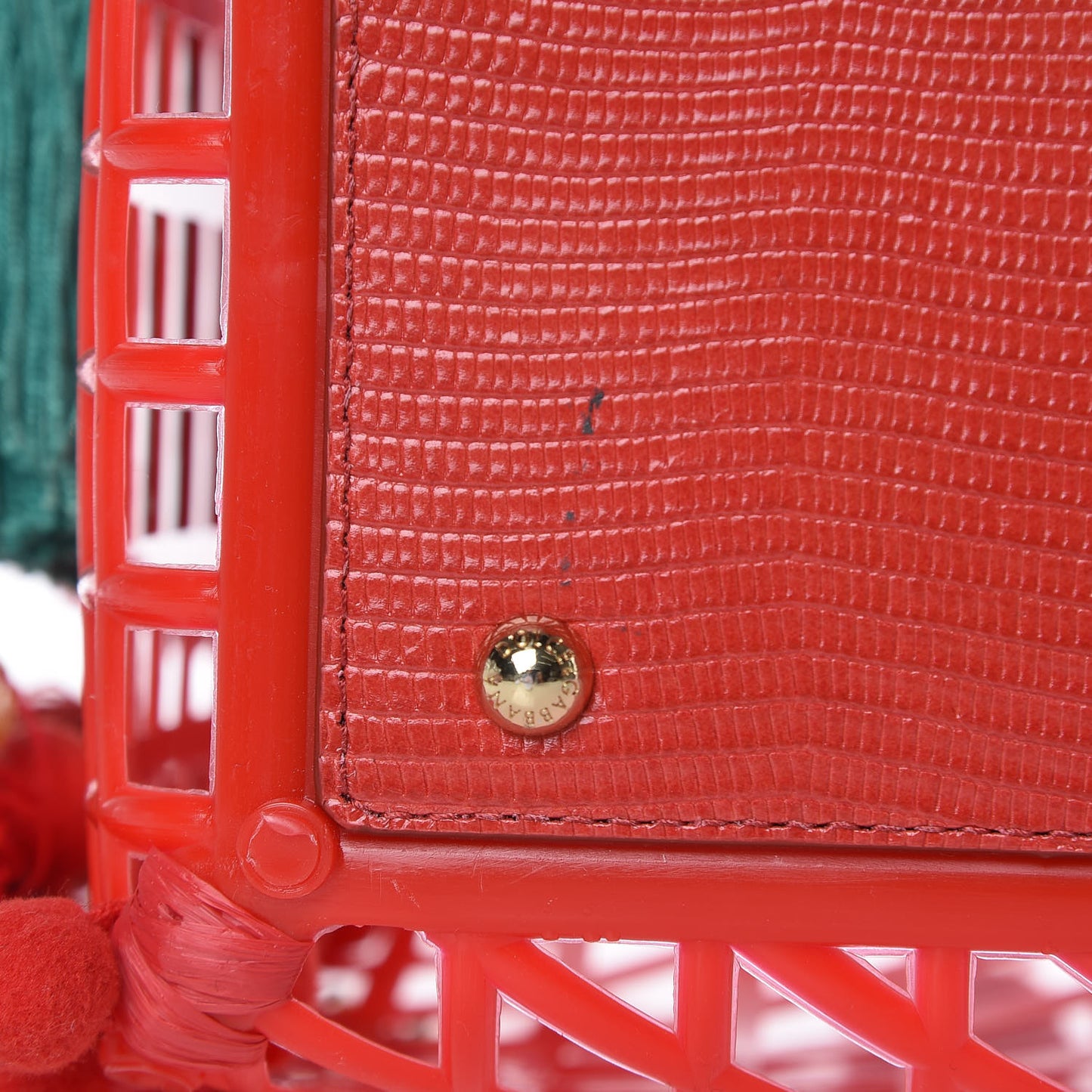 PVC Cage Market Tote Red