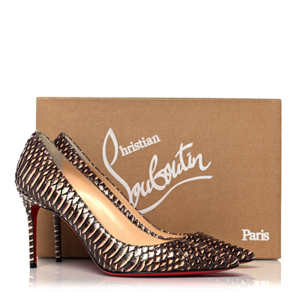 Christian Louboutin Watersnake Decollete 554 85 Pumps 37 Brown 12 of 12