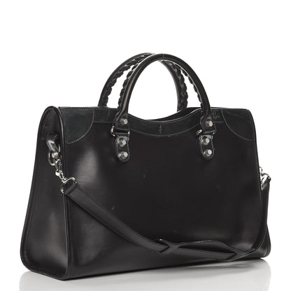 Balenciaga Smooth Calfskin Metallic Patent Giant 12 Silver Hardware City Black Gris 4 of 11