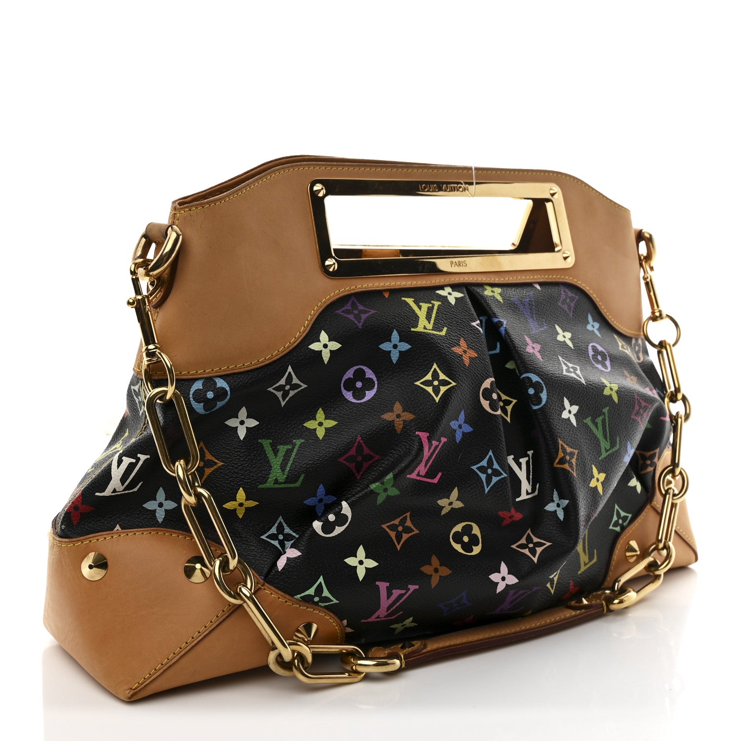 Louis Vuitton Monogram Multicolor Judy GM Black 3 of 9